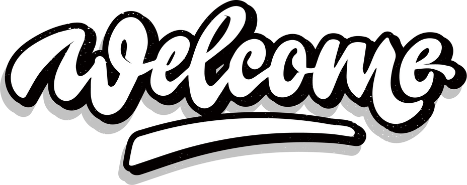 Welcome lettering quote png